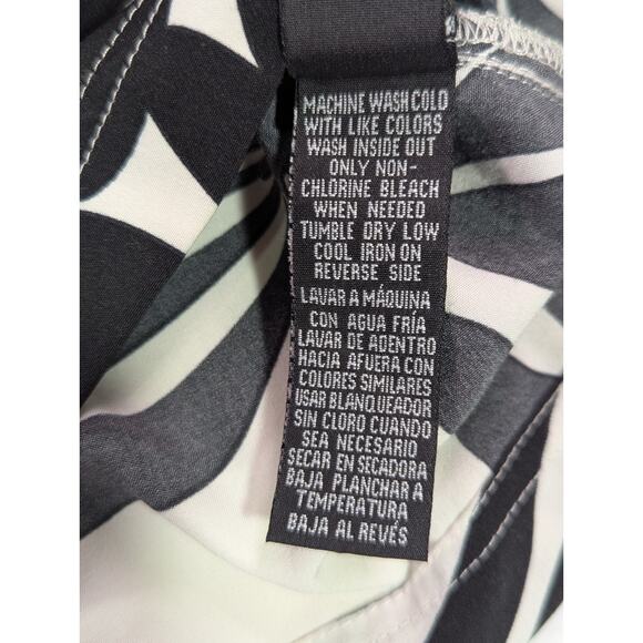 Good Vibes by Drill Size XL Black & White Hawaiian Button Up Short Sleeve Shirt - Picture 7 of 12